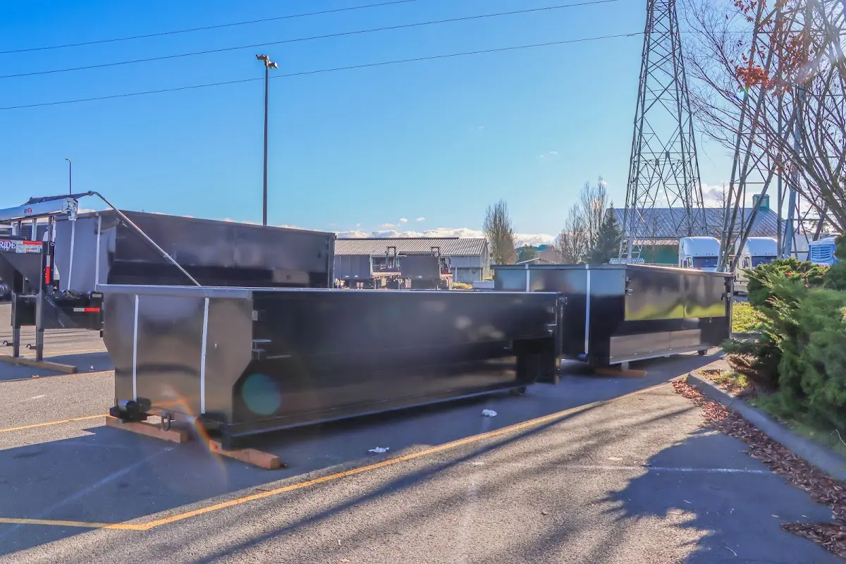 Roll-off dumpster ready for waste disposal at job site for 6 Yard Dumpster Rental in Chula Vista